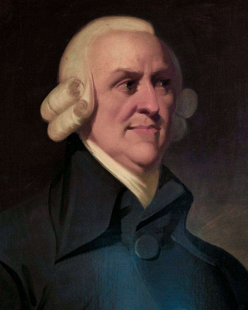 Retrato pintado de Adam Smith