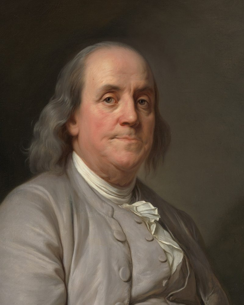 Retrato de Benjamin Franklin por Joseph-Siffred Duplessis