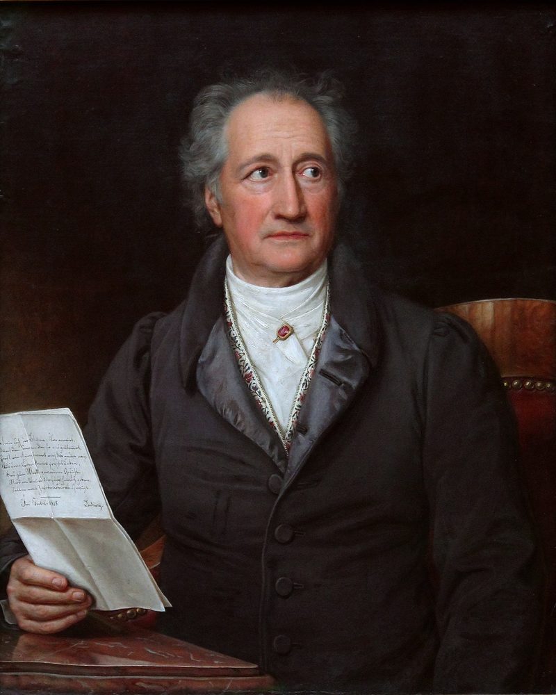 Retrato pintado de Goethe