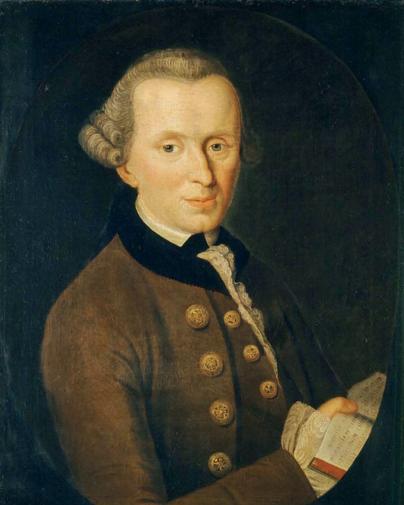 Retrato pintado de Immanuel Kant