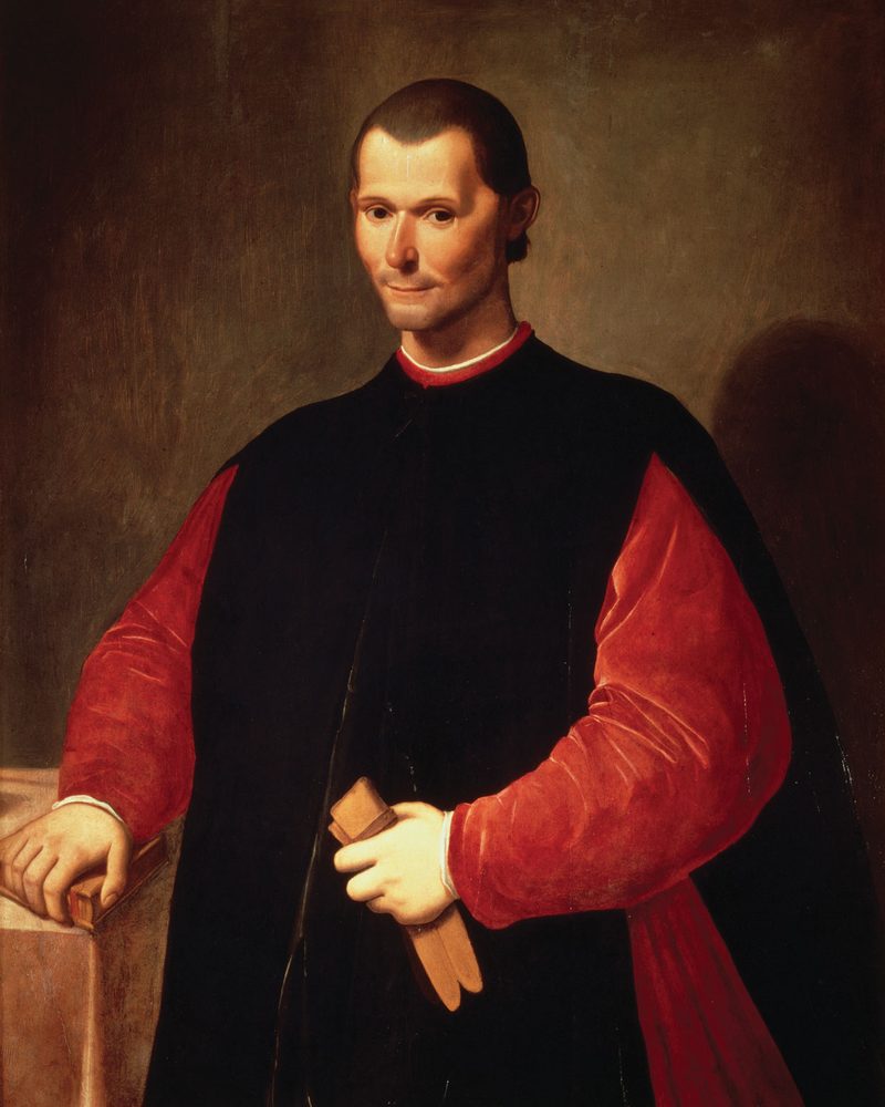 Retrato de Nicolau Maquiavel por Santi di Tito
